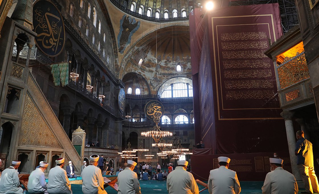 Ayasofya Camii'ndeki tarihi günden kareler 15