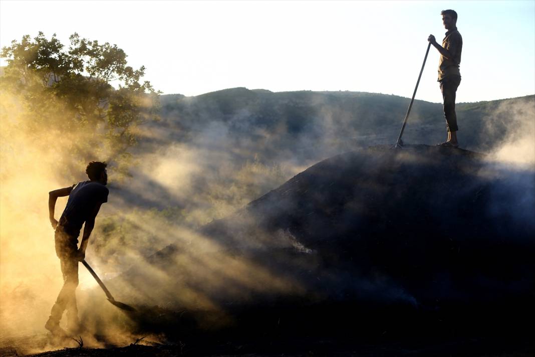 Konya'da mangal kömürcülerinin emeklerle dolu zorlu mücadelesi 1
