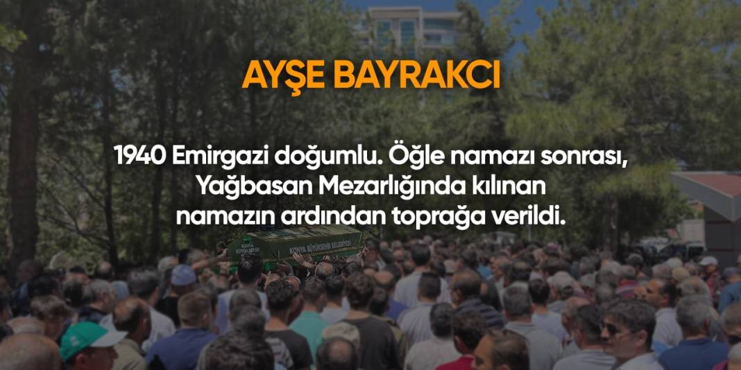 Konya'da bugün hayatını kaybedenler | 29 Haziran 2024 5