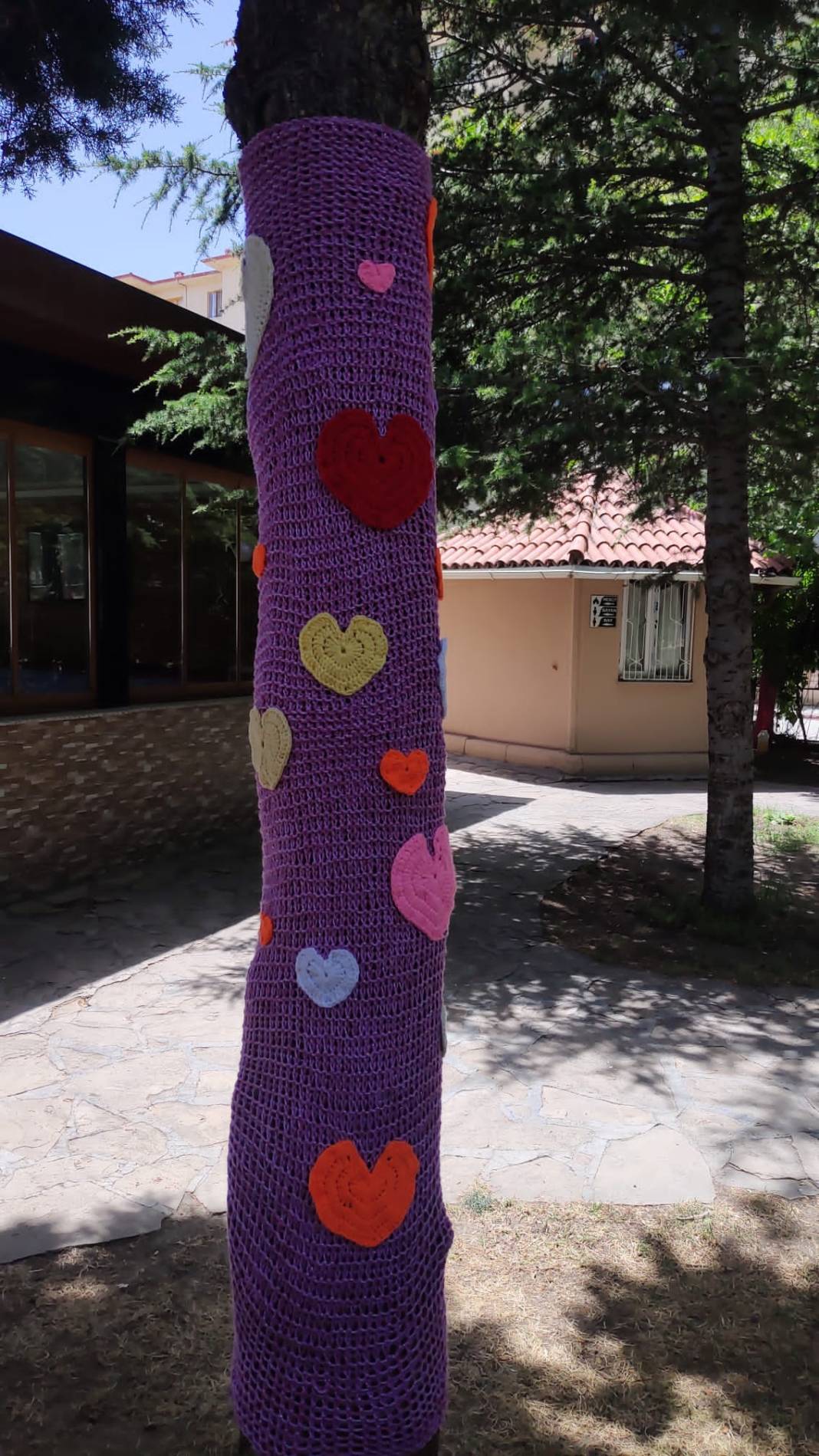 Konya’nın il olmak isteyen ilçesinde ağaçlar örgülerle süslendi 16