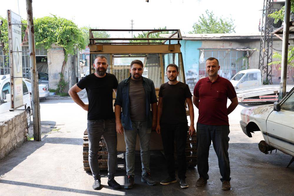 Konya’da kendi paletli aracını yapan motor ustası Türkiye gündeminde 4