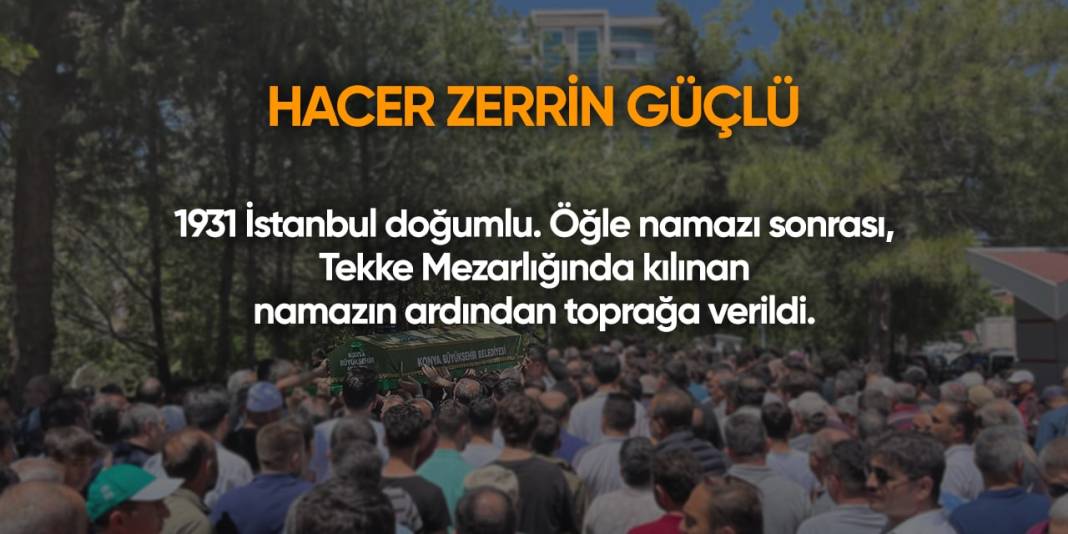 Konya'da bugün vefat edenler | 29 Ağustos 2024 9