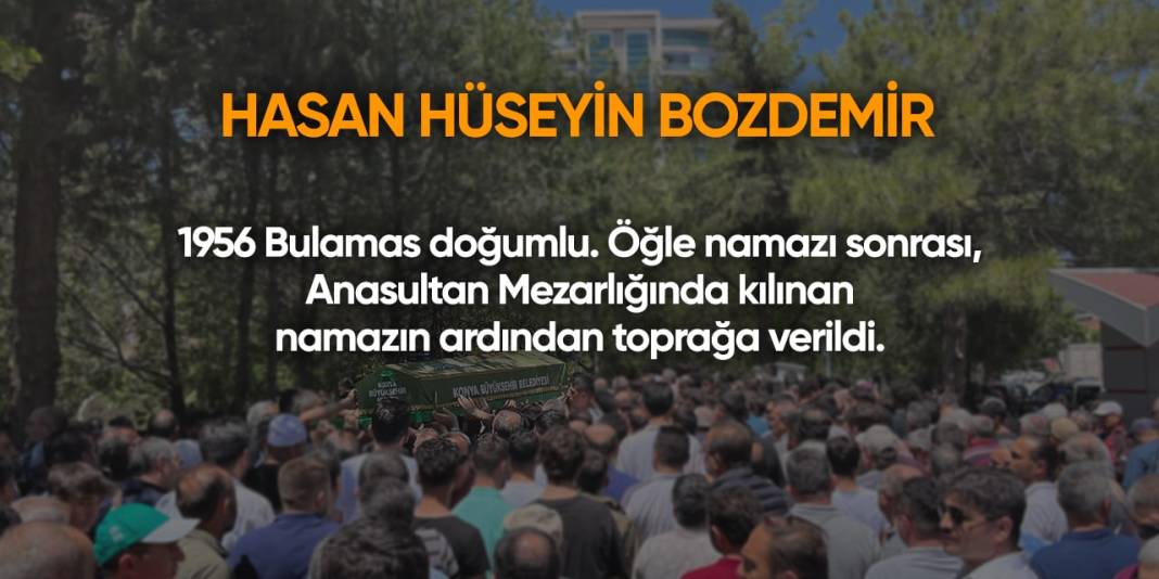 Konya'da bugün vefat edenler | 29 Ağustos 2024 11