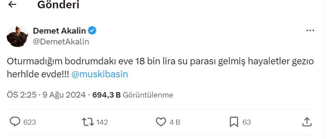 18 bin liralık su faturasına isyan eden Demet Akalın'a MUSKİ’den yanıt geldi 2