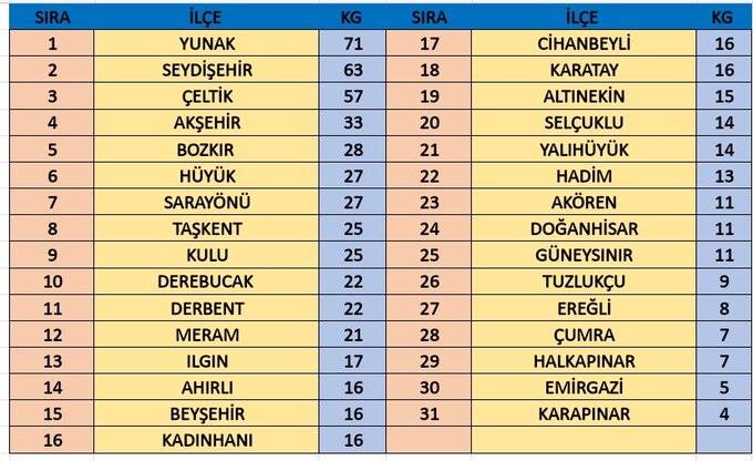 Ağustos’ta Konya’nın yağış şampiyonu ilçesi belli oldu 7