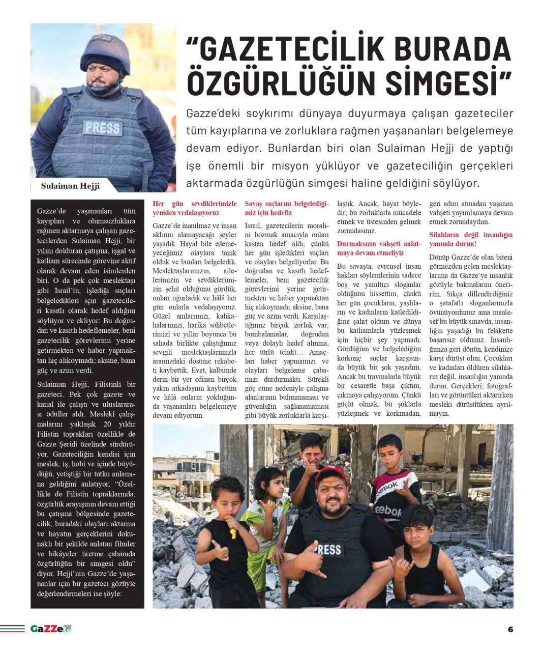 Gazze'de hayatına kaybeden gazetecilerin anısına: GaZZete 5