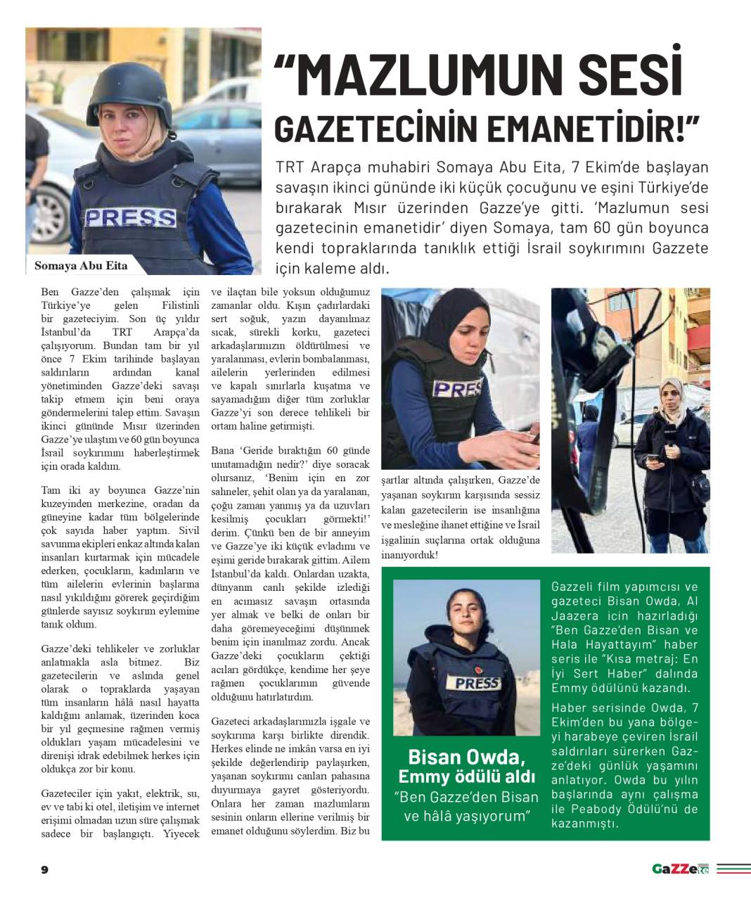 Gazze'de hayatına kaybeden gazetecilerin anısına: GaZZete 17