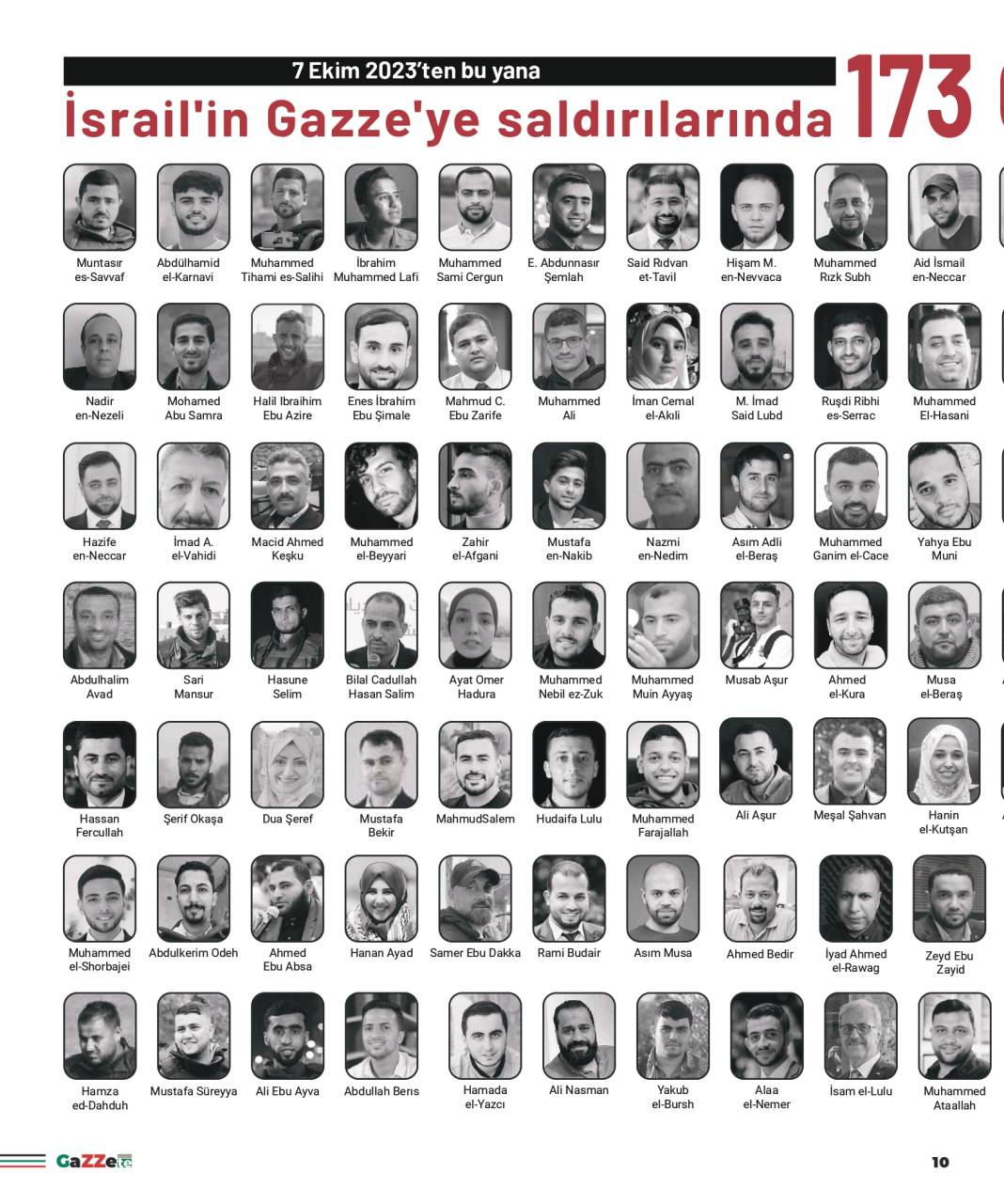 Gazze'de hayatına kaybeden gazetecilerin anısına: GaZZete 19