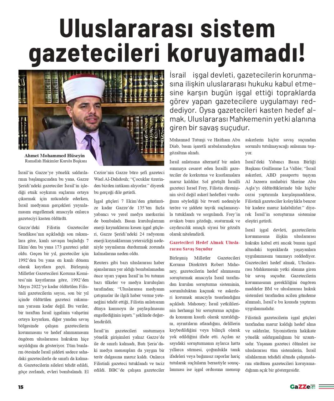 Gazze'de hayatına kaybeden gazetecilerin anısına: GaZZete 11