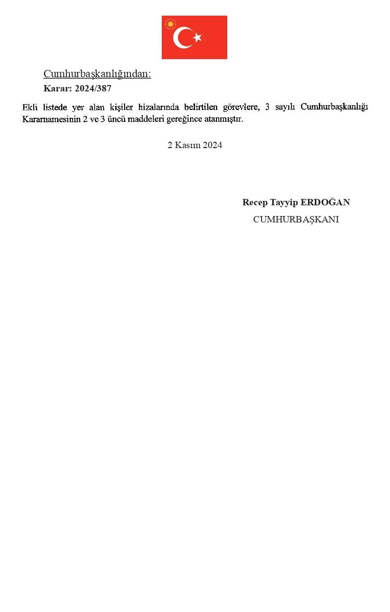 Bir çok kuruma atama kararı Resmi Gazete'de 4