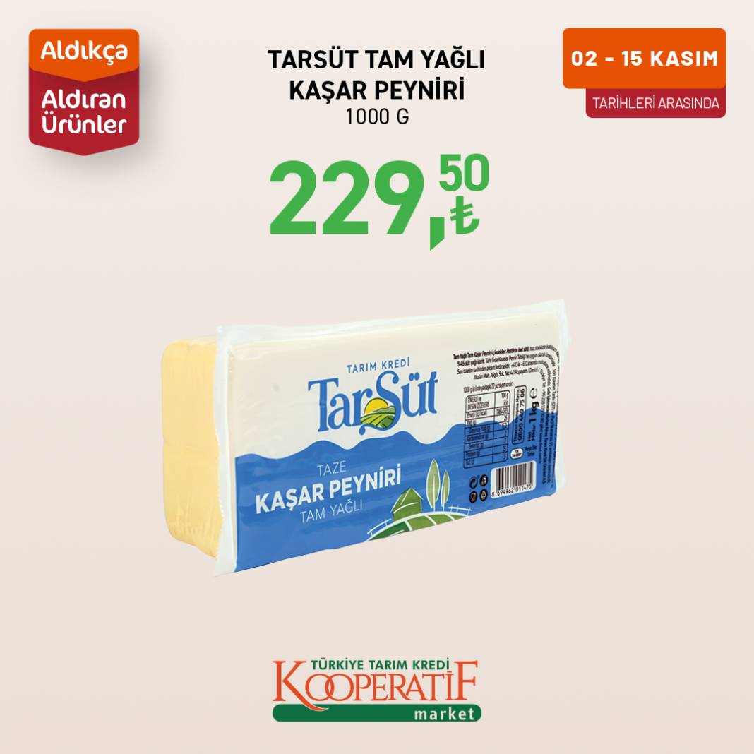 Tarım Kredi Market bu ürünlere özel indirimler yaptı 9