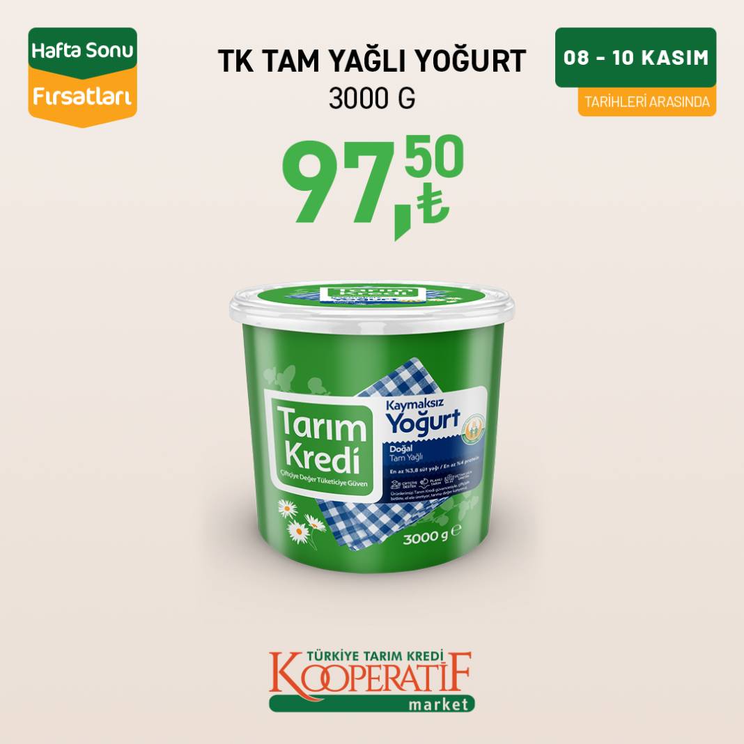 Tarım Kredi Market bu ürünlere özel indirimler yaptı 12