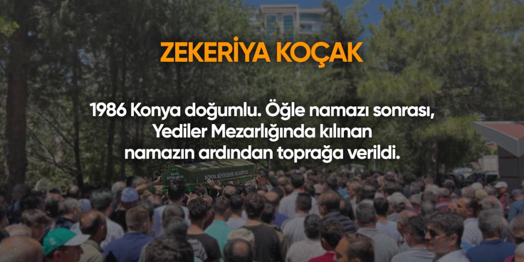 Konya'da bugün vefat edenler | 1 Ocak 2025 18