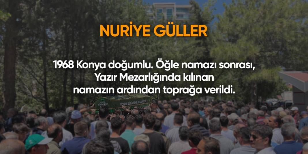 Konya'da bugün vefat edenler | 1 Ocak 2025 16