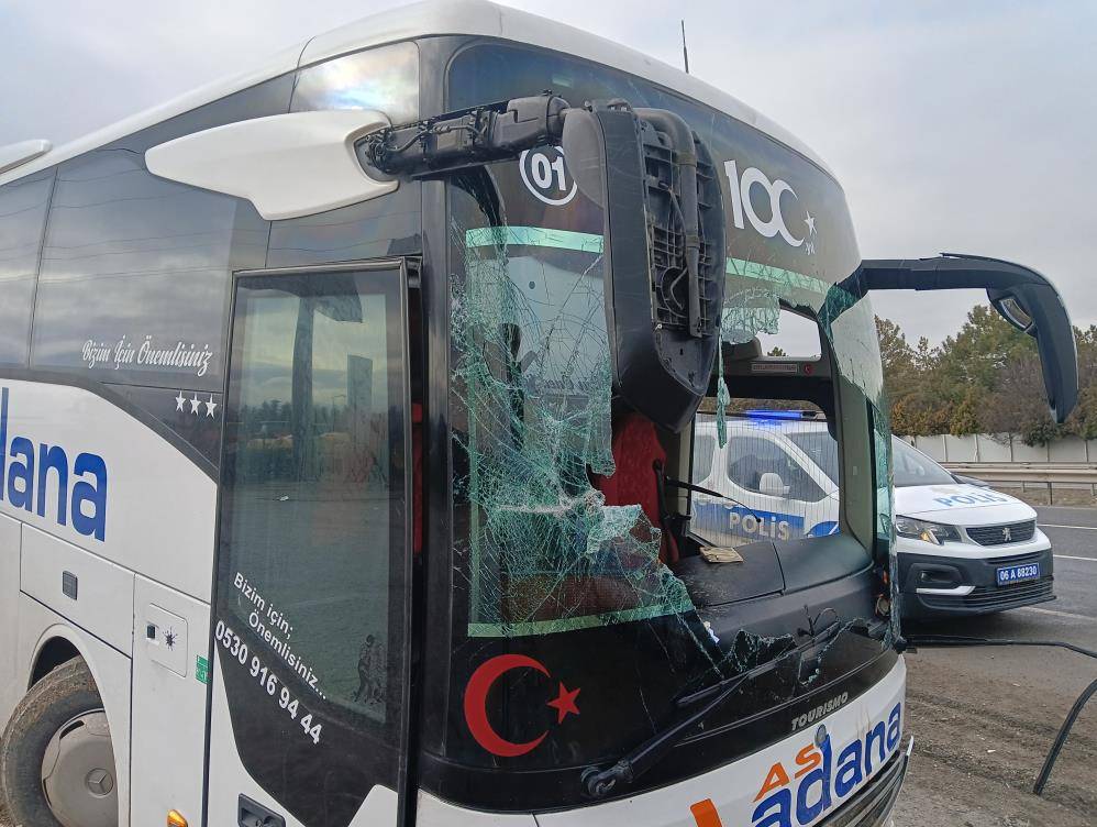 Konya yolundaki otobüs kazası kamerada 1
