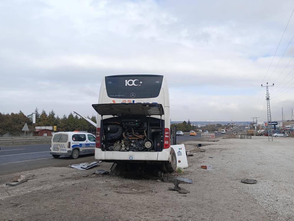 Konya yolundaki otobüs kazası kamerada 5