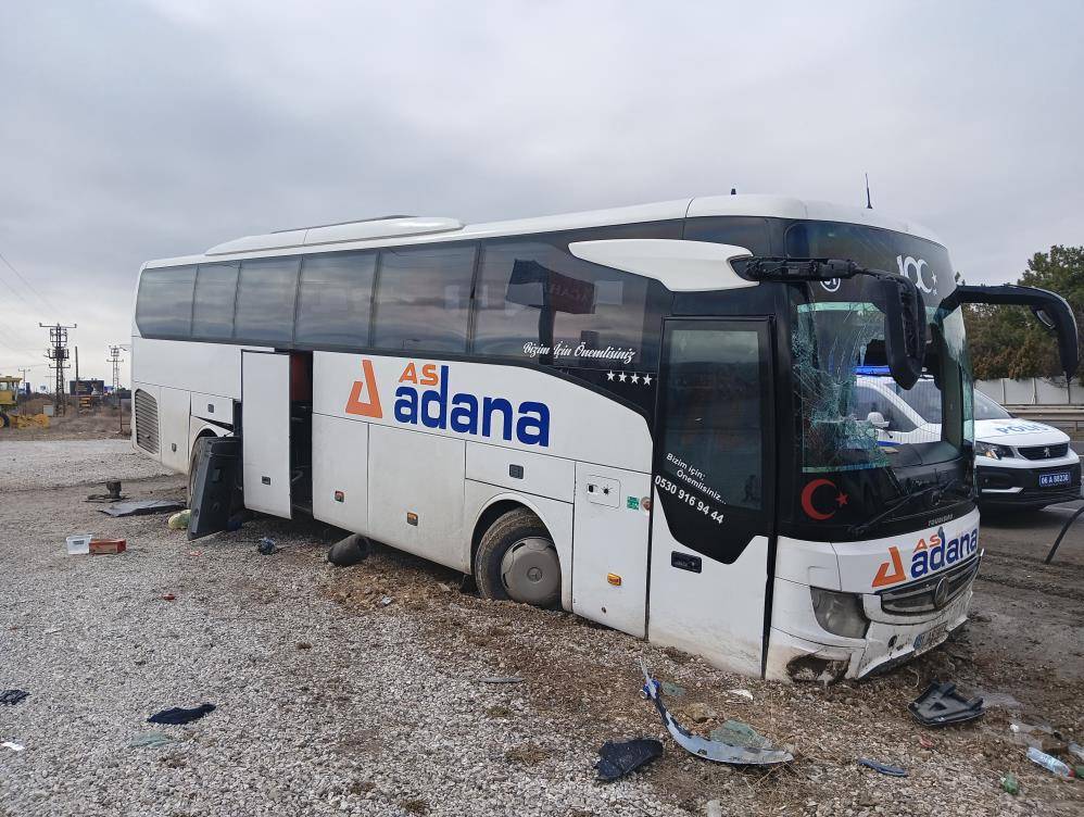 Konya yolundaki otobüs kazası kamerada 3