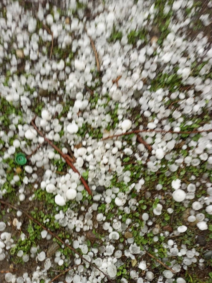 Yumurta büyüklüğünde dolu bir şehri talan etti 4