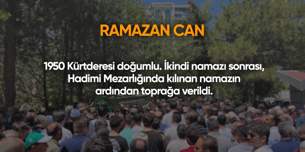 Konya'da bugün vefat edenler | 3 Eylül 2025 4