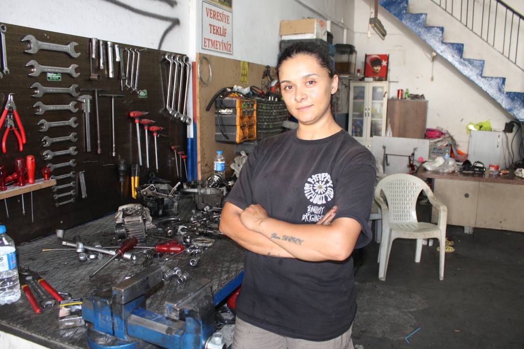 Eşi çırak bulamıyordu, sanayinin tek kadın ustası oldu 6