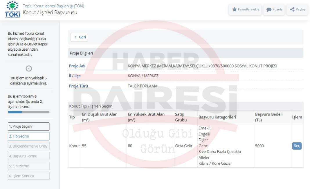 Konya TOKİ başvuruları başladı! İşte adım adım e-devlet başvuru rehberi 10