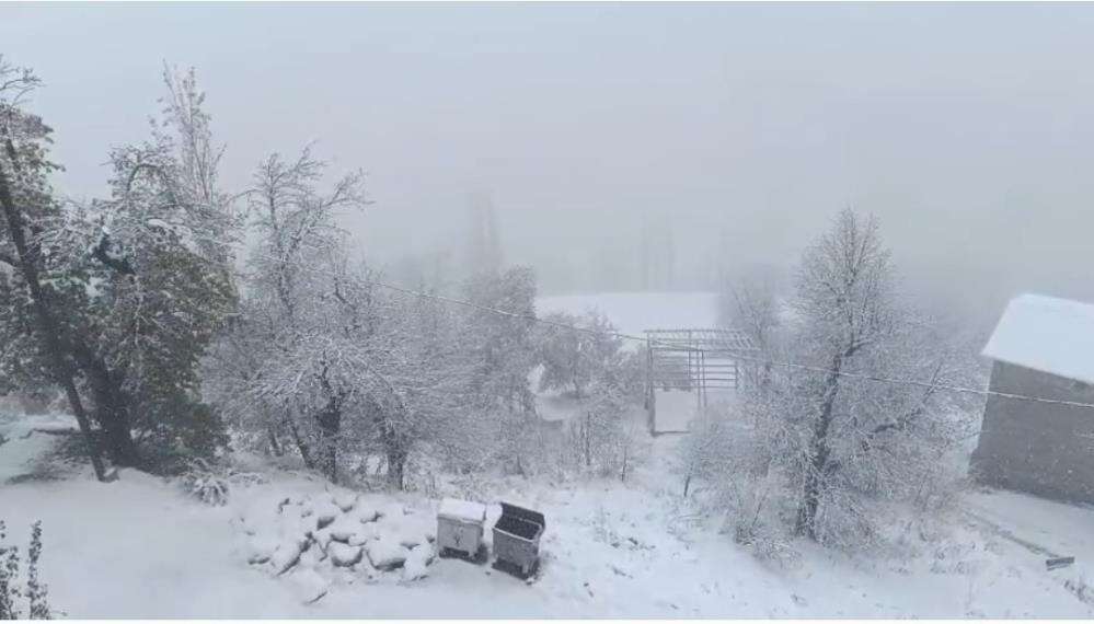 Kış bir ilimize hızlı girdi! Kar kalınlığı 15 santim 6