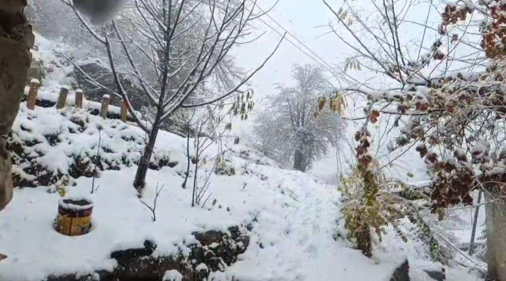 Kış bir ilimize hızlı girdi! Kar kalınlığı 15 santim 1