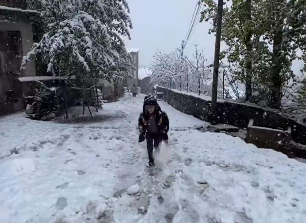 Kış bir ilimize hızlı girdi! Kar kalınlığı 15 santim 5