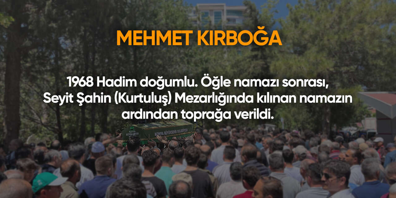 Konya'da bugün vefat edenler | 15 Ocak 2026 9