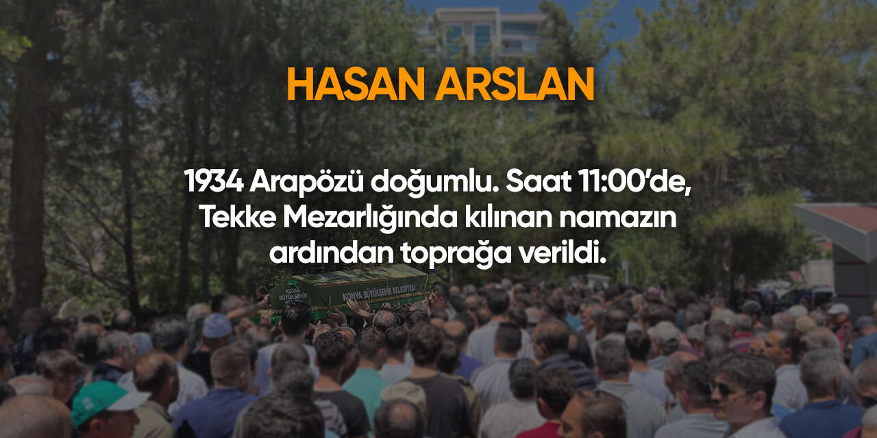 Konya'da bugün vefat edenler | 17 Ocak 2026 11