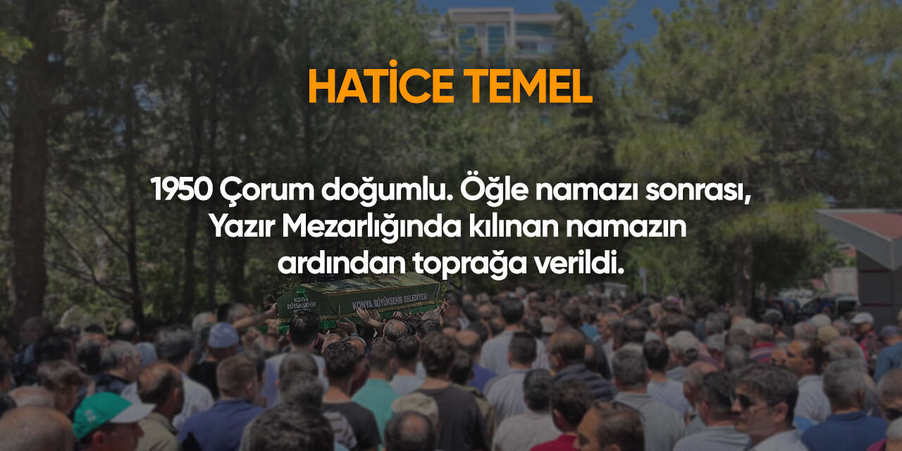 Konya'da bugün vefat edenler | 10 Mart 2026 9