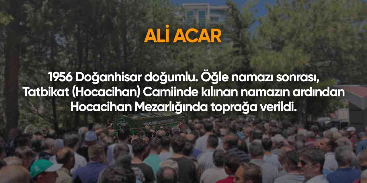 Konya'da bugün vefat edenler | 2 Mayıs 2026 19