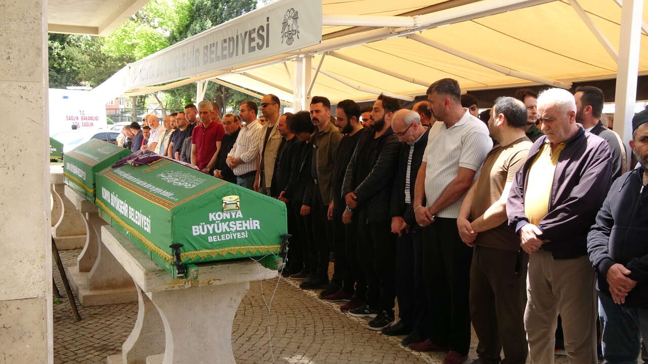 Konya’da evlat kurbanı anne ve babaya son veda 9