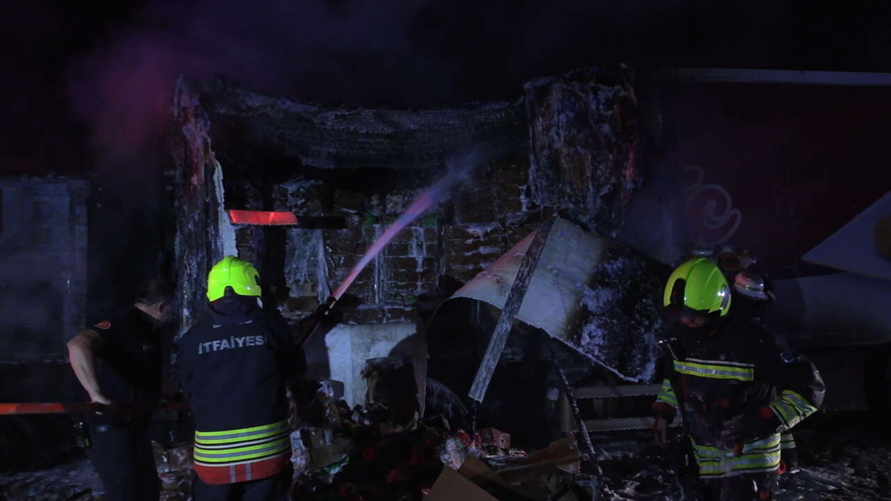 Tavuk yüklü TIR alev alev yandı 8