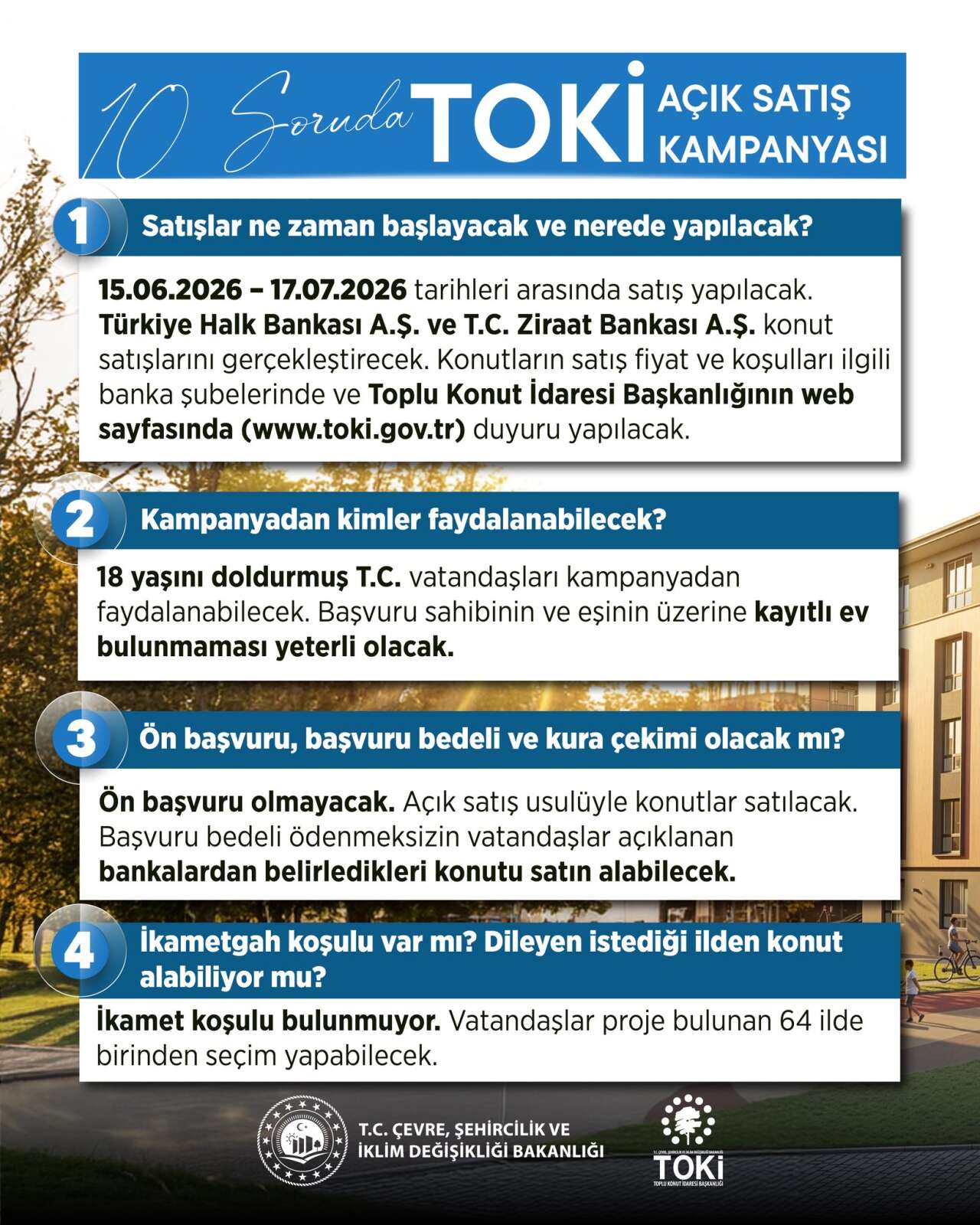 TOKİ kurasız konut satışı başlıyor! Başvuru nasıl yapılacak? Şartlar ve fiyatlar belli oldu 14