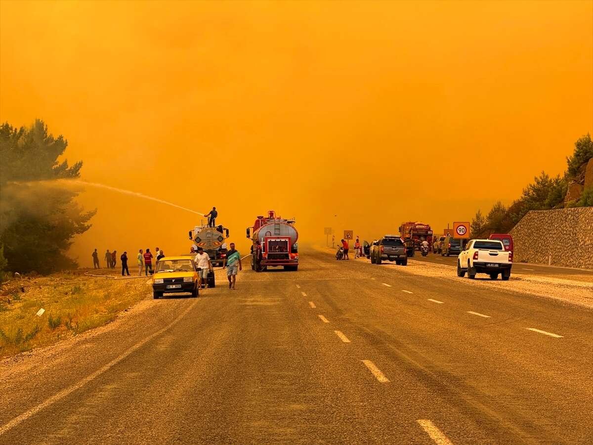 Muğla'da orman yangını büyüyor! Evler tahliye edildi, karayolu ulaşıma kapatıldı 1