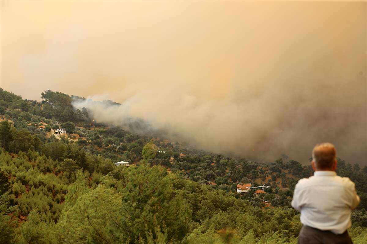 Muğla'da orman yangını büyüyor! Evler tahliye edildi, karayolu ulaşıma kapatıldı 15