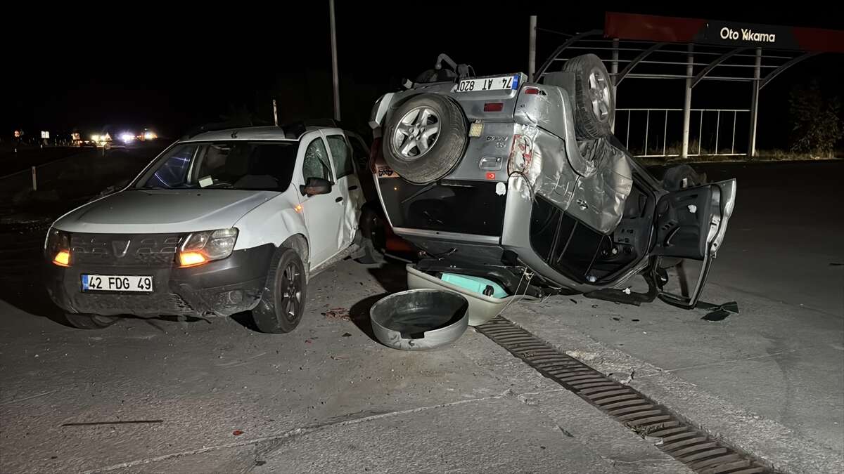 Takla atan otomobil Konya plakalı araca çarptı! Kazanın sebebini alkolmetre söyledi 12