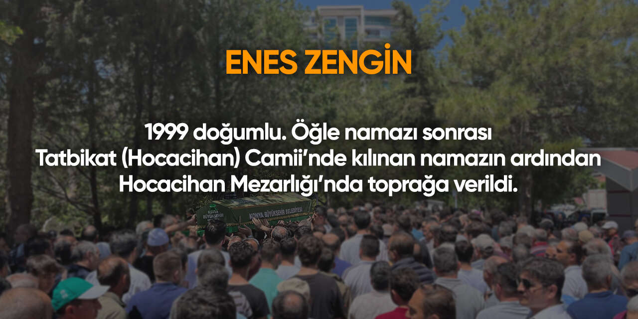 Konya'da bugün vefat edenler | 21 Eylül 2026 9