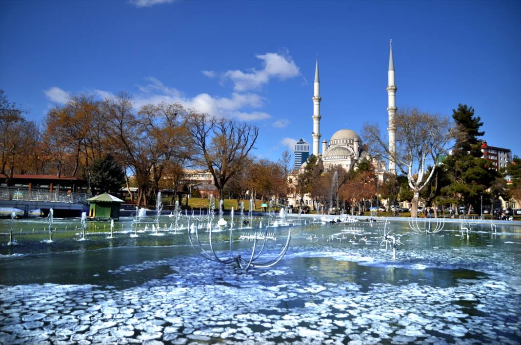 Konya'da kuğuların dansı! Buz tutan havuzdan kartpostallık kareler 3