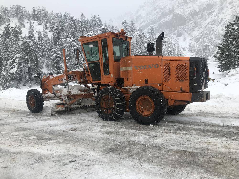 Kar yağışının etkili olduğu Konya-Antalya kara yolundan kareler 15