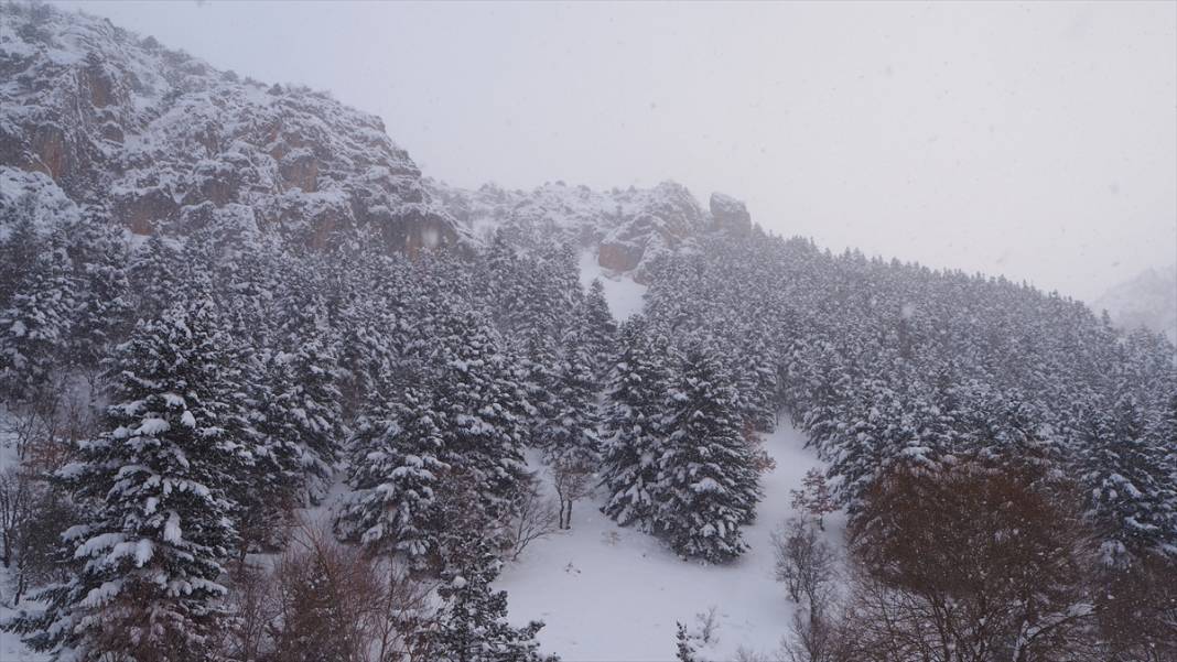 Konya'nın meşhur mesire alanı kar manzarasıyla kış aylarında da ilgi odağı 10