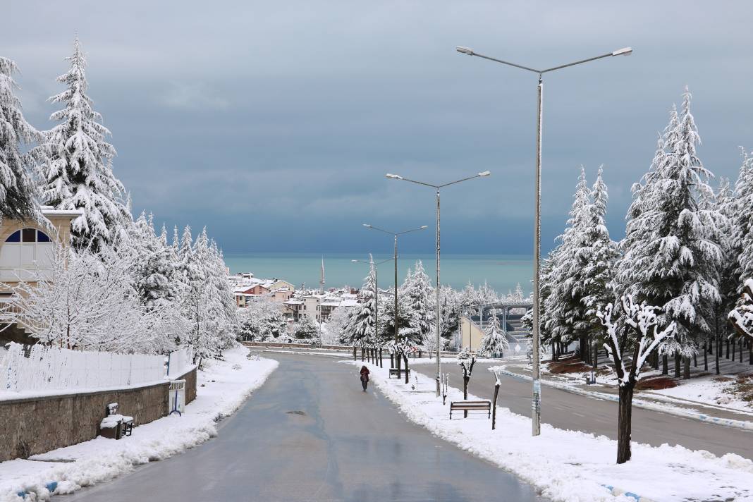 Konya Beyşehir'den yansıyan Mart karı güzelliği büyüledi 3