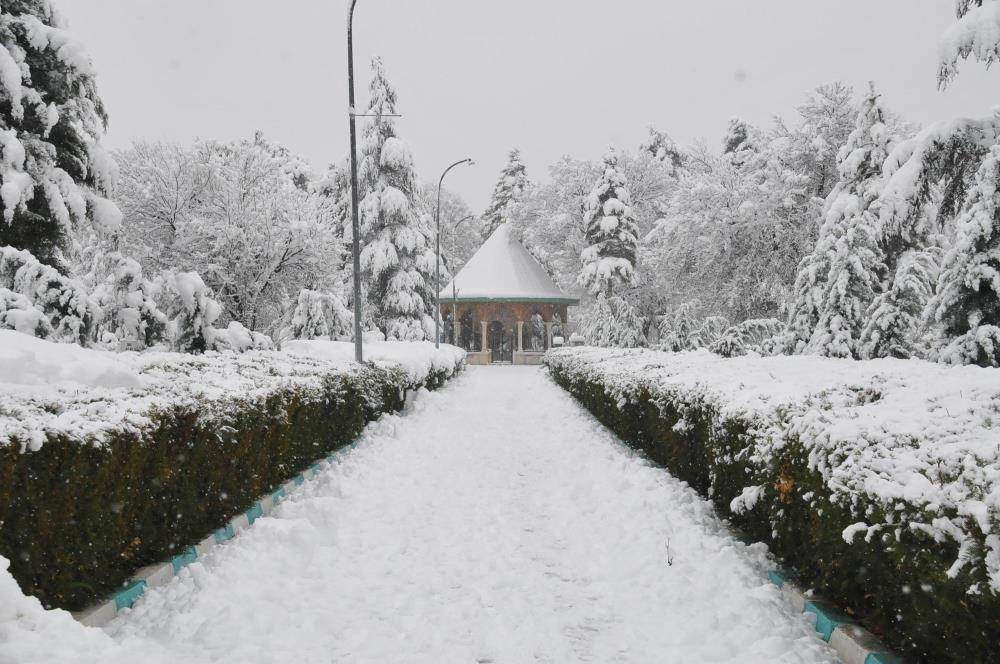 Konya'da kar yağışının güzelliği fotoğraf karelerine yansıdı 14