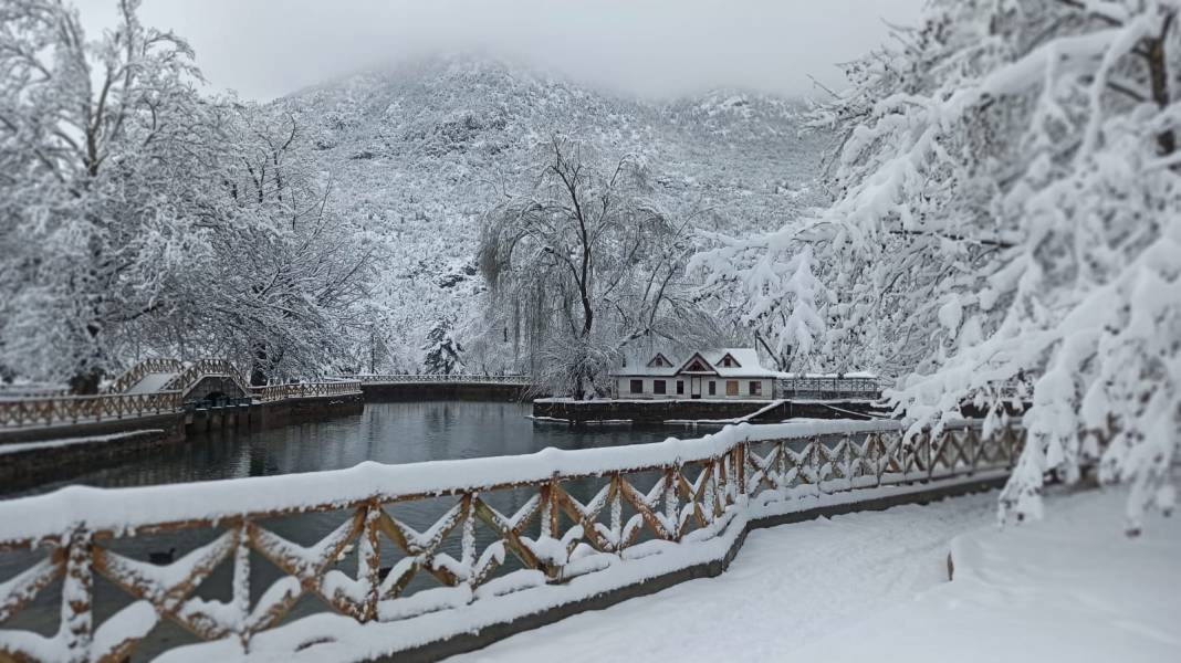 Mart ayında Konya’dan kartpostallık kar manzarası 5