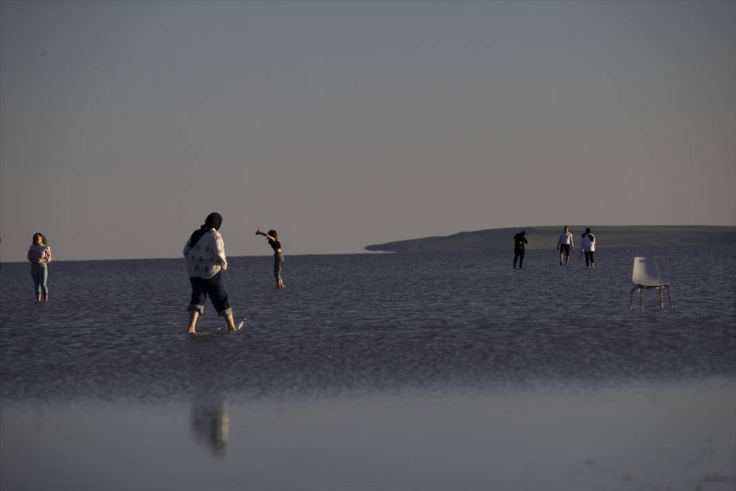 Tuz Gölü’nde gün batımının eşsiz güzelliği objektiflere yansıdı 21