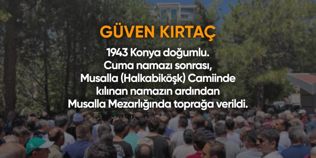 Bugün Konya’da vefat edenler (23 Şubat 2024) 2