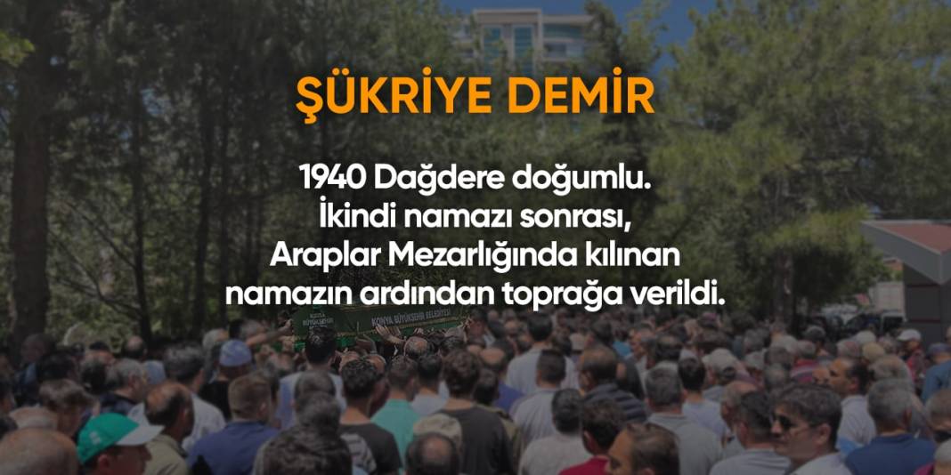 Bugün Konya’da vefat edenler (24 Şubat 2024) 9