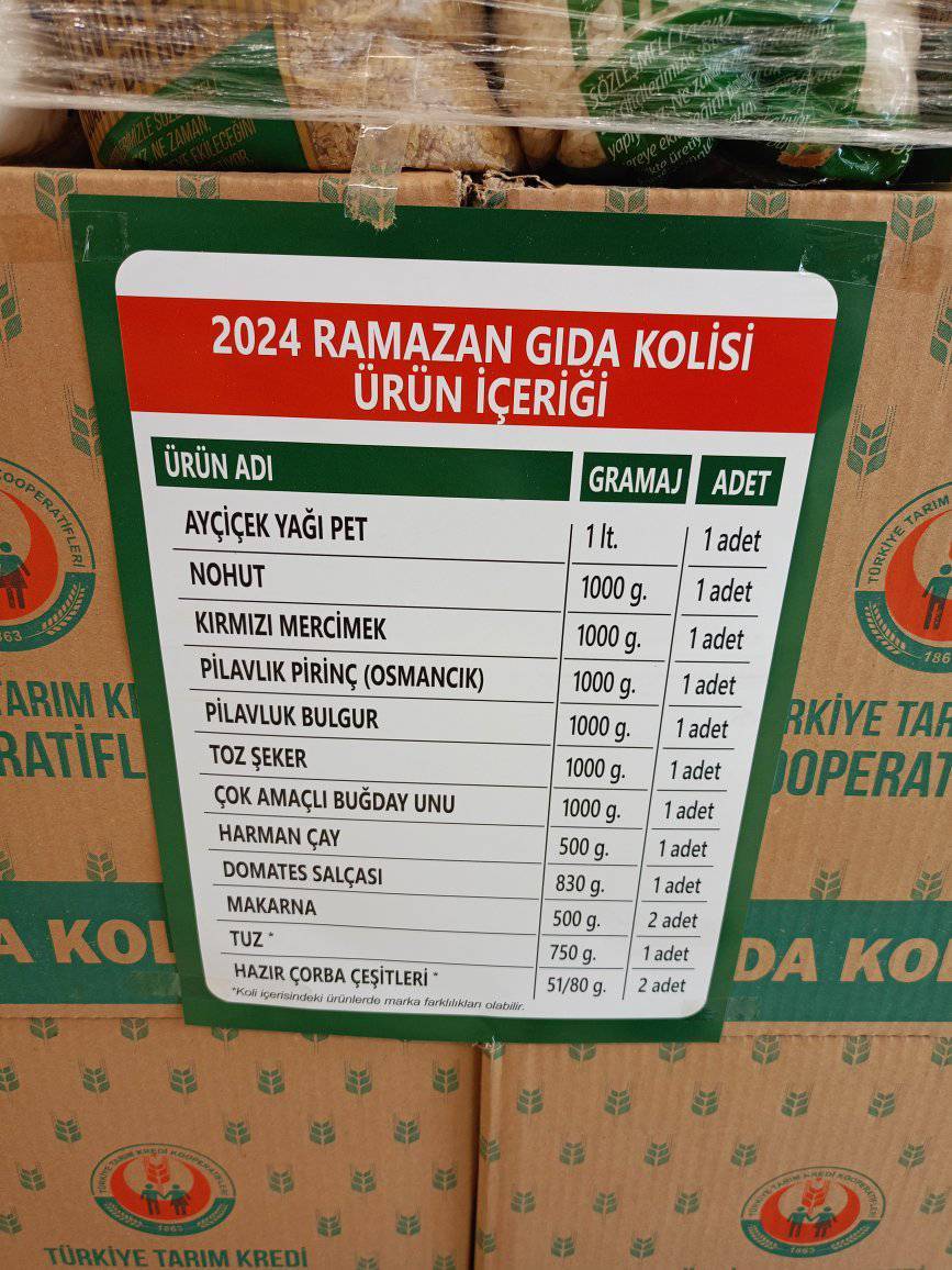 Tarım Kredi Market Ramazan kolisini bu fiyata satışa çıkardı 8