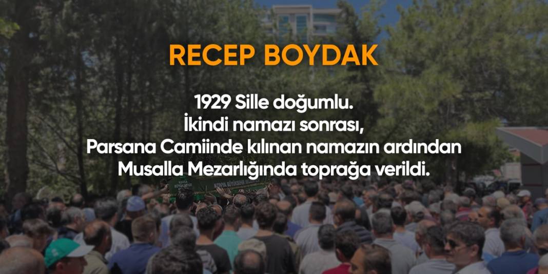 Bugün Konya’da vefat edenler (29 Şubat 2024) 13